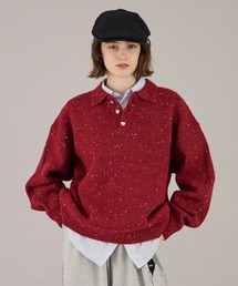 ONCILY（オンシェリー）の「26AW SILVER BUTTON SHAGGY KNIT POLO / 26AW シルバーボタンシャギーニットポロ（ニット/セーター）」