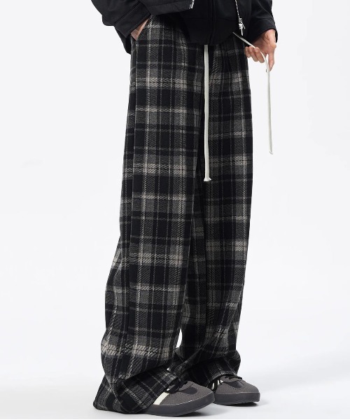 DOUBLE STEAL(ダブルスティール)の「DSチェックワイドイージーパンツ(その他パンツ・メンズ・ブラウン/ブラック・X-LARGE/MEDIUM/LARGE)」の3枚目の写真