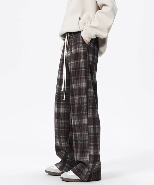 DOUBLE STEAL(ダブルスティール)の「DSチェックワイドイージーパンツ(その他パンツ・メンズ・ブラウン/ブラック・X-LARGE/MEDIUM/LARGE)」の5枚目の写真