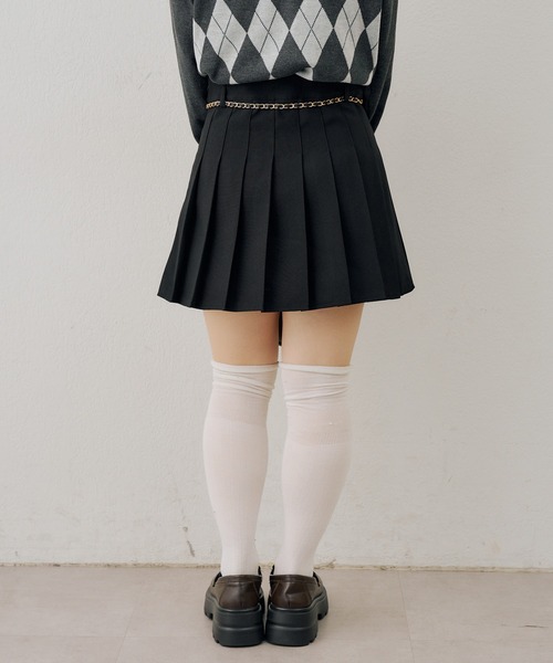 continuer de NICE CLAUP(コンティニューデナイスクラップ)の「チャーム付プリーツミニSK(スカート・レディース・ブラック系その他/グレー系その他2/チャコールグレー/ブラウン/ブラック・FREE)」の16枚目の写真