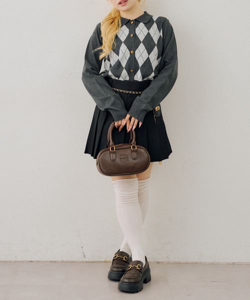 continuer de NICE CLAUP(コンティニューデナイスクラップ)の「チャーム付プリーツミニSK(スカート・レディース・ブラック系その他/グレー系その他2/チャコールグレー/ブラウン/ブラック・FREE)」の18枚目の写真