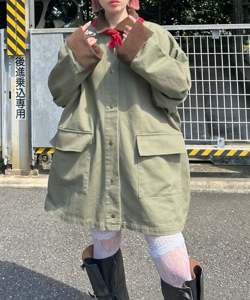 Alley Tokyo(アリートーキョー)の「モンスターカバーオール(カバーオール・レディース・カーキ/ネイビー/ピンク・FREE)」の2枚目の写真