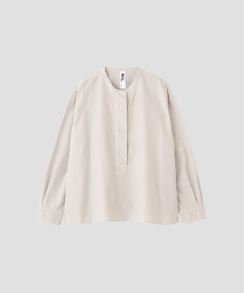 MHL.（エムエイチエル）の「SOFT HOPSACK（シャツ/ブラウス・レディース・ネイビー/オフホワイト/ブルー・3/2/1）」の6枚目の写真