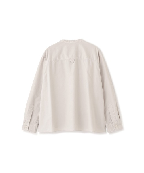 MHL.（エムエイチエル）の「SOFT HOPSACK（シャツ/ブラウス・レディース・ネイビー/オフホワイト/ブルー・3/2/1）」の7枚目の写真