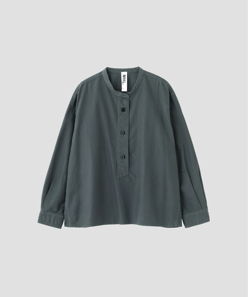 MHL.（エムエイチエル）の「SOFT HOPSACK（シャツ/ブラウス・レディース・ネイビー/オフホワイト/ブルー・3/2/1）」の14枚目の写真