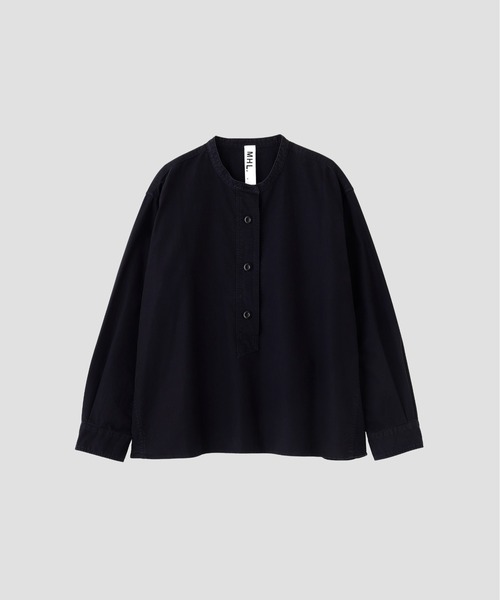 MHL.（エムエイチエル）の「SOFT HOPSACK（シャツ/ブラウス・レディース・ネイビー/オフホワイト/ブルー・3/2/1）」の10枚目の写真