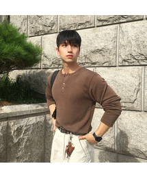SENTAIR（センテア）の「リブドマッスルフィットヘンリーネック半袖Tシャツ _4カラー（Tシャツ/カットソー）」