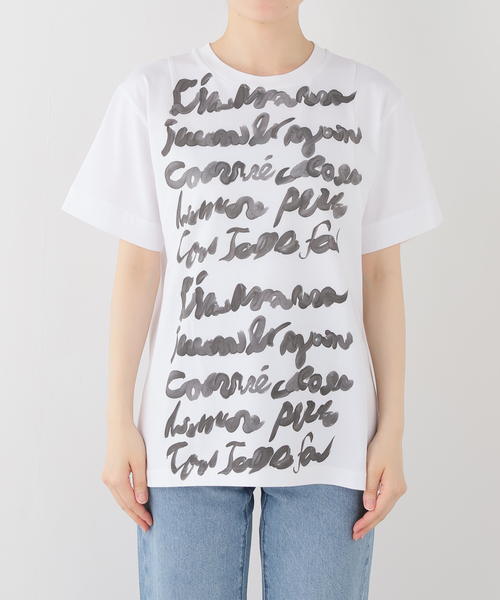 Spick & Span(スピックアンドスパン)の「《一部店舗+WEB限定》Glyph Typography Tee(Tシャツ/カットソー・レディース・ホワイト・FREE)」の7枚目の写真