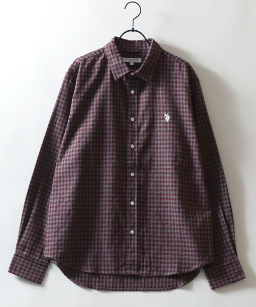 U.S. POLO ASSN.(ユーエスポロアッスン)の「U.S. POLO ASSN./ユーエスポロアッスン オーバーサイズ ワンポイント刺繍 デニムシャツ フランネルチェックシャツ レギュラーカラーシャツ 長袖シャツ レディース メンズ(シャツ/ブラウス・メンズ・ダークグレー/ブラウン系その他/ネイビー/ライトブルー/レッド系その他3/レッド系その他2/レッド系その他/ブルー系その他/イエロー系その他・L/M/LL)」の18枚目の写真