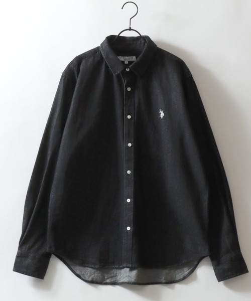 U.S. POLO ASSN.(ユーエスポロアッスン)の「U.S. POLO ASSN./ユーエスポロアッスン オーバーサイズ ワンポイント刺繍 デニムシャツ フランネルチェックシャツ レギュラーカラーシャツ 長袖シャツ レディース メンズ(シャツ/ブラウス・メンズ・ダークグレー/ブラウン系その他/ネイビー/ライトブルー/レッド系その他3/レッド系その他2/レッド系その他/ブルー系その他/イエロー系その他・L/M/LL)」の10枚目の写真