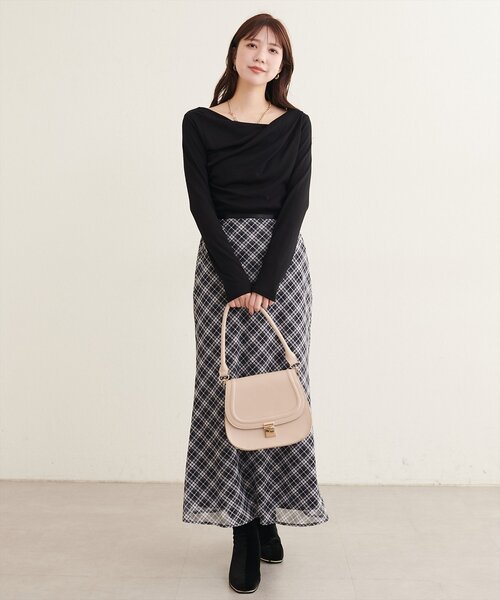 natural couture(ナチュラルクチュール)の「ドレープカットプルオーバー(Tシャツ/カットソー・レディース・チャコールグレー/ライトベージュ/ブラック/アイボリー/ブラウン・FREE)」の18枚目の写真