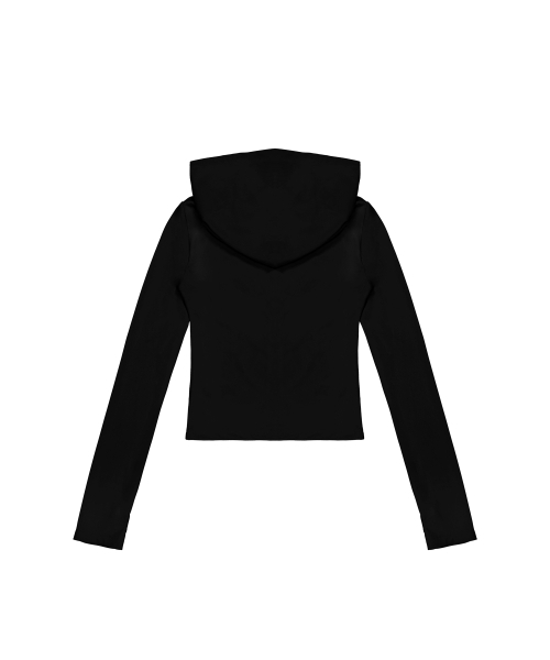 EYEER(イワイイアル)の「リップグラフィック スリム フーデッド ジップアップ - ブラック(パーカー・レディース・その他・SMALL)」の5枚目の写真