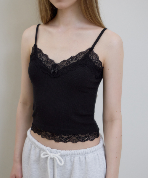 ROSEFRANTZ（ロゼフランツ）の「Lace Trim Sleeveless [Black]（Tシャツ/カットソー・レディース・ブラック・SMALL/MEDIUM）」の2枚目の写真
