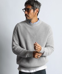 GARMENT-DYE FADE COLOR KNIT：ガーメントダイ フェードカラー ニット / 畦編み / コットンニット / セーター / 硫化染め