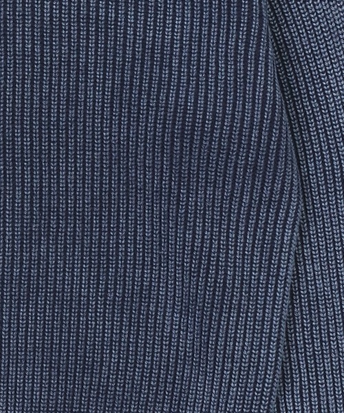 The DUFFER of ST.GEORGE（ザダファーオブセントジョージ）の「GARMENT-DYE FADE COLOR KNIT：ガーメントダイ フェードカラー ニット / 畦編み / コットンニット / セーター / 硫化染め（ニット/セーター・メンズ・ライトグレー/ブラック/カーキ/ネイビー・X-LARGE/MEDIUM/SMALL/LARGE）」の12枚目の写真
