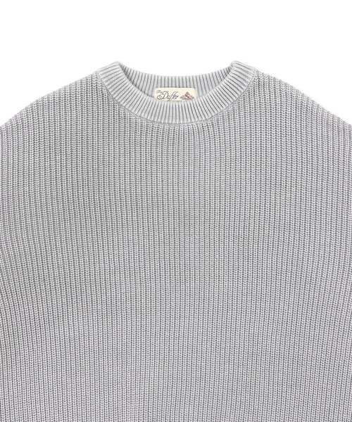 The DUFFER of ST.GEORGE（ザダファーオブセントジョージ）の「GARMENT-DYE FADE COLOR KNIT：ガーメントダイ フェードカラー ニット / 畦編み / コットンニット / セーター / 硫化染め（ニット/セーター・メンズ・ライトグレー/ブラック/カーキ/ネイビー・X-LARGE/MEDIUM/SMALL/LARGE）」の8枚目の写真