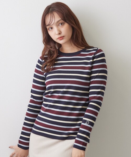 DRESSTERIOR(ドレステリア)の「ストレッチ フルニードルボーダーニット(ニット/セーター・レディース・ネイビー系2/ブラック系2・34/36/38)」の15枚目の写真