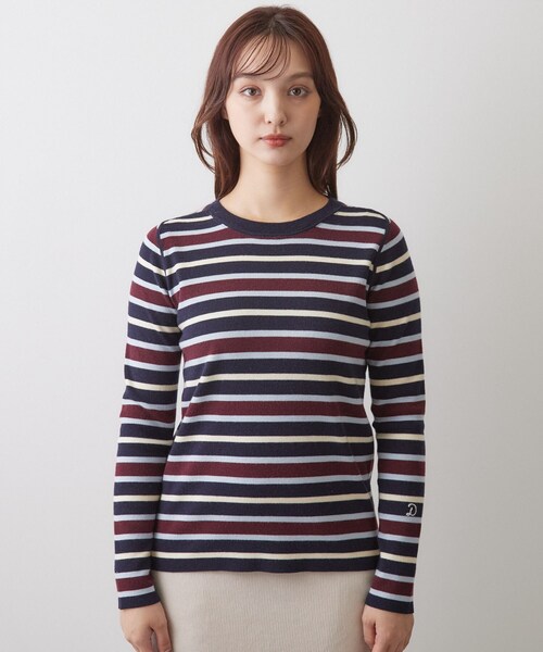 DRESSTERIOR(ドレステリア)の「ストレッチ フルニードルボーダーニット(ニット/セーター・レディース・ネイビー系2/ブラック系2・34/36/38)」の18枚目の写真