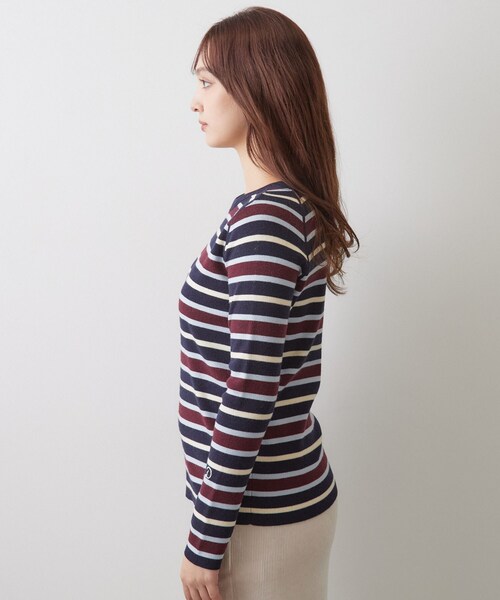 DRESSTERIOR(ドレステリア)の「ストレッチ フルニードルボーダーニット(ニット/セーター・レディース・ネイビー系2/ブラック系2・34/36/38)」の19枚目の写真