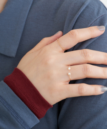 IENA 10K cuff ring pearl