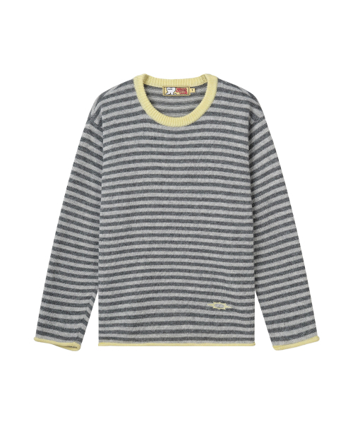 LOSERS CLUB(ルーザーズクラブ)の「ロゴストライプラウンドネックニットグレー(ニット/セーター・レディース・その他・SMALL/MEDIUM)」の2枚目の写真