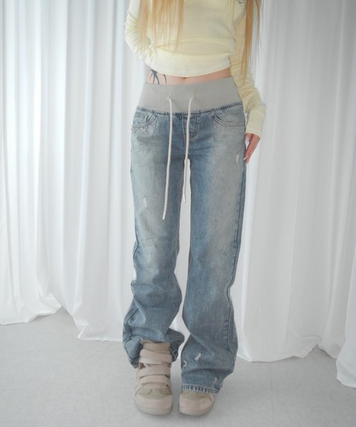 THEAIRTOWN(ジエアタウン)の「D135 stun cargo denim(デニムパンツ・レディース・ブルー・LARGE/MEDIUM)」の13枚目の写真