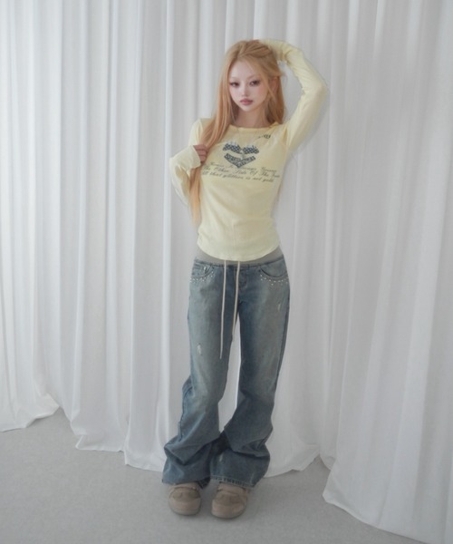 THEAIRTOWN(ジエアタウン)の「D135 stun cargo denim(デニムパンツ・レディース・ブルー・LARGE/MEDIUM)」の8枚目の写真