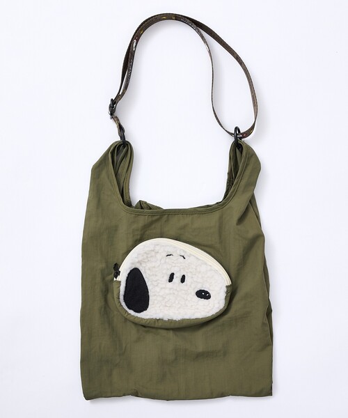 PEANUTS(ピーナッツ)の「【ROOTOTE / ルートート】RS mid Peanuts-1O / ルーショッパー 折りたたみ マチ広 ナイロン スヌーピー(ショルダーバッグ・メンズ・ブラック/カーキ/ブルー/グレイッシュベージュ・フリー)」の15枚目の写真