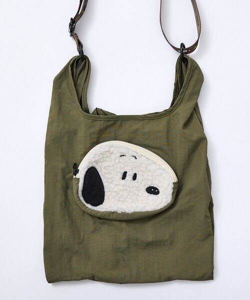 PEANUTS(ピーナッツ)の「【ROOTOTE / ルートート】RS mid Peanuts-1O / ルーショッパー 折りたたみ マチ広 ナイロン スヌーピー(ショルダーバッグ・メンズ・ブラック/カーキ/ブルー/グレイッシュベージュ・フリー)」の14枚目の写真