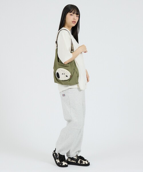 PEANUTS(ピーナッツ)の「【ROOTOTE / ルートート】RS mid Peanuts-1O / ルーショッパー 折りたたみ マチ広 ナイロン スヌーピー(ショルダーバッグ・メンズ・ブラック/カーキ/ブルー/グレイッシュベージュ・フリー)」の10枚目の写真