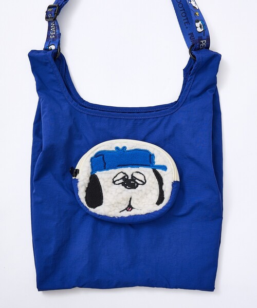 PEANUTS(ピーナッツ)の「【ROOTOTE / ルートート】RS mid Peanuts-1O / ルーショッパー 折りたたみ マチ広 ナイロン スヌーピー(ショルダーバッグ・メンズ・ブラック/カーキ/ブルー/グレイッシュベージュ・フリー)」の7枚目の写真