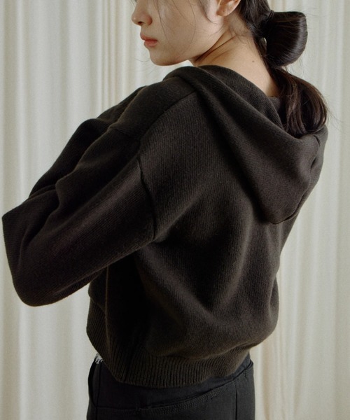 NOKCHA original】wool blend zipup hoodie（ニット/セーター