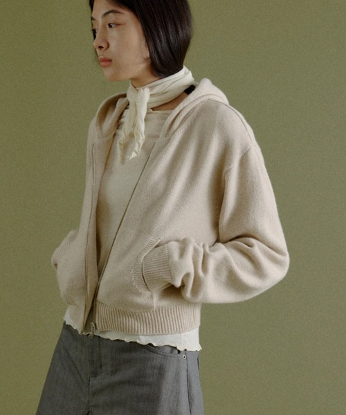 NOKCHA original】wool blend zipup hoodie（ニット/セーター