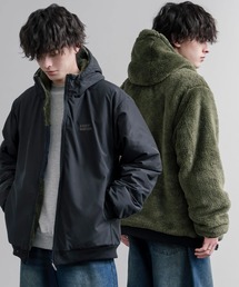 KRIFF MAYER（クリフメイヤー）の「KRIFF MAYER クリフメイヤー 2WAYリバーシブル ひっくりフードボアジャケット/ワンポイントロゴ刺繍マウンテンパーカー 2612801（マウンテンパーカー）」