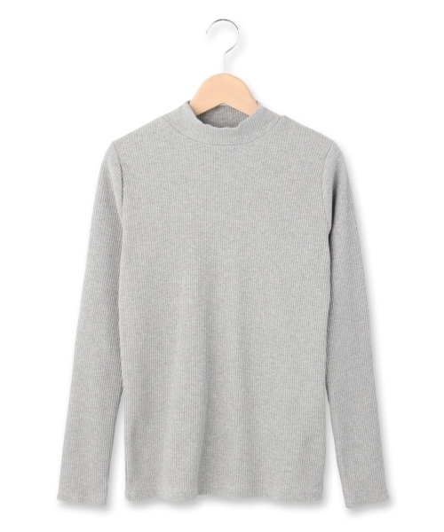 HusHusH(ハッシュアッシュ)の「スパンテレコモックネックニット(Tシャツ/カットソー・レディース・ホワイト/グレー/ブルー・03/02)」の3枚目の写真