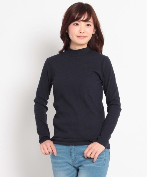 HusHusH(ハッシュアッシュ)の「スパンテレコモックネックニット(Tシャツ/カットソー・レディース・ホワイト/グレー/ブルー・03/02)」の5枚目の写真