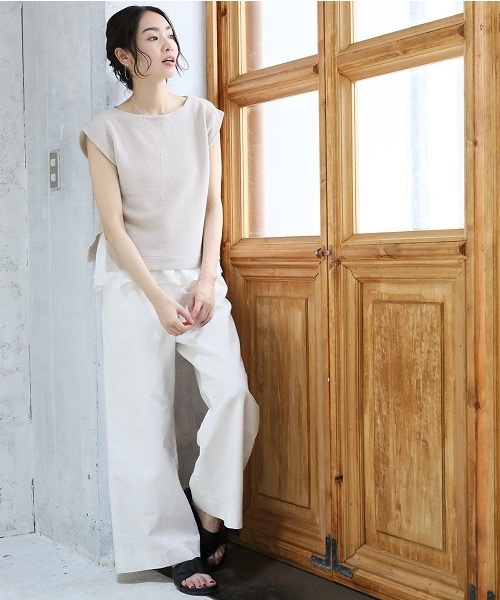 A part by（アパートバイ）の「12GCガーターボートネック2セット 722942 （ニット/セーター・レディース・ホワイト/ネイビー/グレー・FREE）」の9枚目の写真