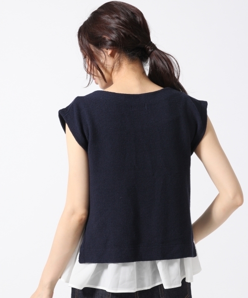 A part by（アパートバイ）の「12GCガーターボートネック2セット 722942 （ニット/セーター・レディース・ホワイト/ネイビー/グレー・FREE）」の11枚目の写真