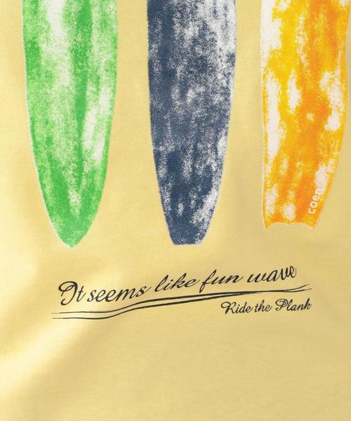 coen(コーエン)の「サーフプリントTシャツ(Tシャツ/カットソー・レディース・オフホワイト/イエロー/ライトブルー/ネイビー・LARGE/MEDIUM)」の14枚目の写真