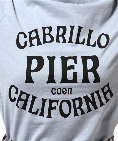 coen(コーエン)の「サーフプリントTシャツ(Tシャツ/カットソー・レディース・オフホワイト/イエロー/ライトブルー/ネイビー・LARGE/MEDIUM)」の6枚目の写真