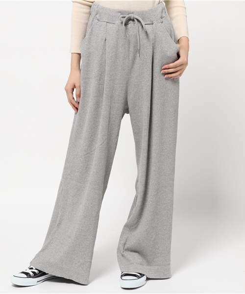 WEGO(ウィゴー)の「WEGO/リブワイドパンツ(その他パンツ・レディース・杢グレー/ブラック/ベージュ/オレンジ/ピンク/ブラウン・FREE)」の17枚目の写真