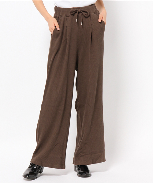 WEGO(ウィゴー)の「WEGO/リブワイドパンツ(その他パンツ・レディース・杢グレー/ブラック/ベージュ/オレンジ/ピンク/ブラウン・FREE)」の20枚目の写真