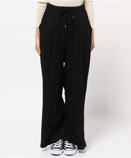 WEGO(ウィゴー)の「WEGO/リブワイドパンツ(その他パンツ・レディース・杢グレー/ブラック/ベージュ/オレンジ/ピンク/ブラウン・FREE)」の7枚目の写真