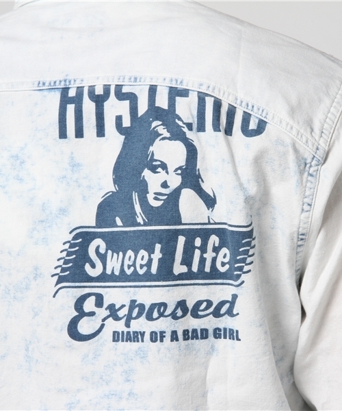 HYSTERIC GLAMOUR（ヒステリックグラマー）の「SWEET LIFE pt 長袖ワークSH（シャツ/ブラウス・メンズ・インディゴブルー・SMALL/MEDIUM/LARGE）」の5枚目の写真