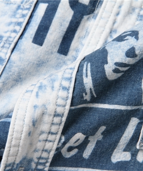 HYSTERIC GLAMOUR（ヒステリックグラマー）の「SWEET LIFE pt 長袖ワークSH（シャツ/ブラウス・メンズ・インディゴブルー・SMALL/MEDIUM/LARGE）」の2枚目の写真