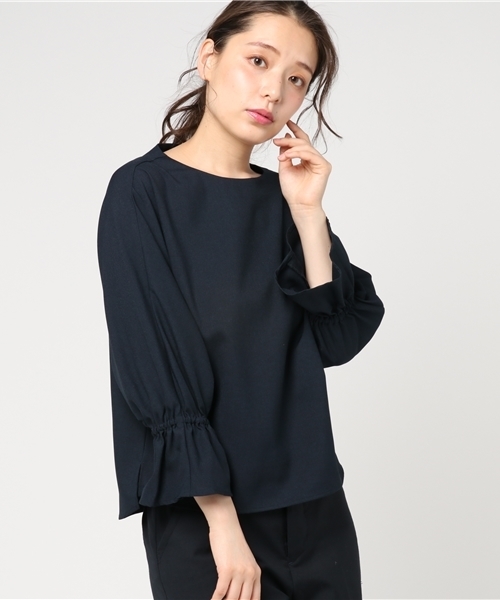 N.（N. Natural Beauty Basic）（エヌエヌナチュラルビューティーベーシック）の「リネコリラックスシリーズブラウス（シャツ/ブラウス・レディース・ホワイト/ブルー/ベージュ/ネイビー・MEDIUM）」の12枚目の写真