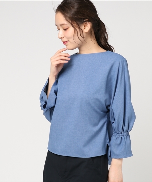 N.（N. Natural Beauty Basic）（エヌエヌナチュラルビューティーベーシック）の「リネコリラックスシリーズブラウス（シャツ/ブラウス・レディース・ホワイト/ブルー/ベージュ/ネイビー・MEDIUM）」の13枚目の写真