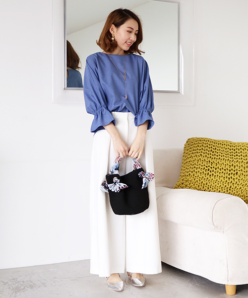 N.（N. Natural Beauty Basic）（エヌエヌナチュラルビューティーベーシック）の「リネコリラックスシリーズブラウス（シャツ/ブラウス・レディース・ホワイト/ブルー/ベージュ/ネイビー・MEDIUM）」の14枚目の写真