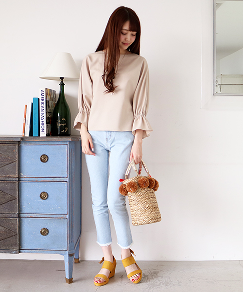 N.（N. Natural Beauty Basic）（エヌエヌナチュラルビューティーベーシック）の「リネコリラックスシリーズブラウス（シャツ/ブラウス・レディース・ホワイト/ブルー/ベージュ/ネイビー・MEDIUM）」の16枚目の写真