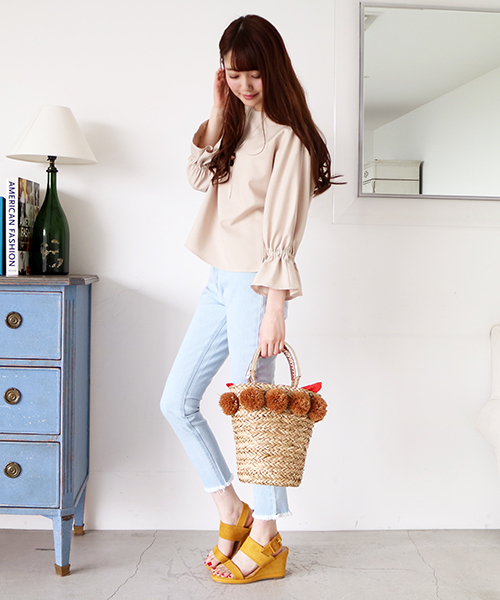 N.（N. Natural Beauty Basic）（エヌエヌナチュラルビューティーベーシック）の「リネコリラックスシリーズブラウス（シャツ/ブラウス・レディース・ホワイト/ブルー/ベージュ/ネイビー・MEDIUM）」の5枚目の写真